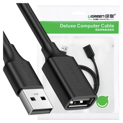 Kabel USB 2.0 przedłużający UGREEN US103, 3m (czarny)