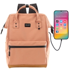 Himawari plecak pojemny miejski damski do pracy na studia port USB
