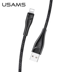 USAMS Kabel pleciony U41 lightning 1m2A czarny/black SJ391USB01 (US-SJ391) Fast Charge