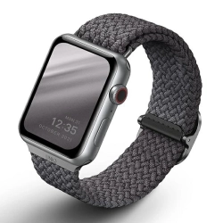 UNIQ pasek Aspen Apple Watch 40/38/41mmSeries 1/2/3/4/5/6/7/8/9/SE/SE2 Braided szary/granite grey