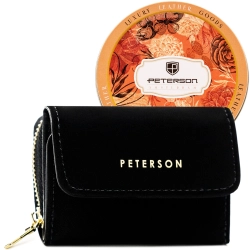 Portfel damski Peterson do torebki mała portmonetka skóra eko RFID