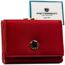Portfel skórzany damski Peterson elegancki RFID na prezent