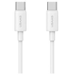 USAMS Kabel USB-C na USB-C 60W 1mFast Charging YD Series biały/white SJ711USB02 (US-SJ711)