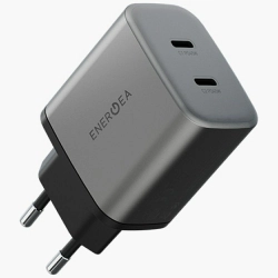Ładowarka sieciowa Energea Ampcharge GaN45 2xUSB-C PD/PPS/QC3.0 45W szary Ładowarka sieciowa Energea Ampcharge GaN45 2xUSB-C PD/PPS/QC3.0 45W szary