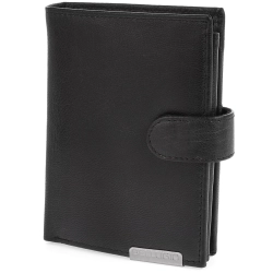 Portfel męski ze skóry z RFID Bellugio - czarny