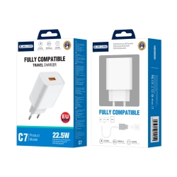 JELLICO ładowarka sieciowa C7 22.5W 1xUSB QC3.0 Biały