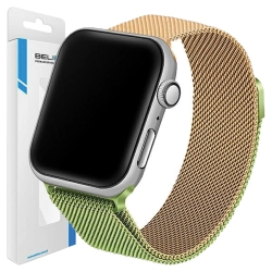 Beline pasek Apple Watch Steel38/40/41mm zielono-złoty green/gold