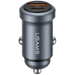 Ładowarka samochodowa USAMS CC322 30W    1xUSB-A 1xUSB-C tarnish