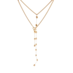Naszyjnik z sześcianami, elegancki design, biżuteria