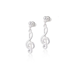 Kolczyki klucz wiolinowy z kolekcji Basic Chain Aria Martelle (P24/NUT/01AG)