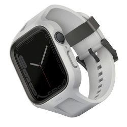 UNIQ pasek Monos 2in1 Apple Watch Strap+ Case Series 4/5/6/7/8/9/SE/SE2 44/45mm. szary/chalk grey