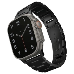 UNIQ pasek Osta Apple Watch 42/44/45/    49mm Series 1/2/3/4/5/6/7/8/9/10/SE/SE2/Ultra/Ultra 2 Stainless Steel czarny/midnight black