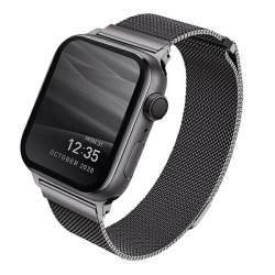 UNIQ pasek Dante Apple Watch Series1/2/3/4/5/6/7/8/9/SE/SE2 38/40/41mm Stainless Steel grafitowy/graphite