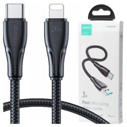Kabel Joyroom Surpass Series A11 Lightning / USB-C 20W 0.25 m - czarny