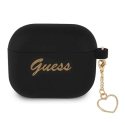 Guess GUA3LSCHSK AirPods 3 coverczarny/black Silicone Charm Heart Collection