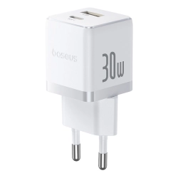 Ładowarka sieciowa Baseus Palm 30W USB-C USB-A - biała Ładowarka sieciowa Baseus Palm 30W USB-C USB-A - biała