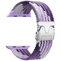 Pasek Beline Woven Nylon Parachute do    Apple Watch 42/44/45/49mm fioletowy
