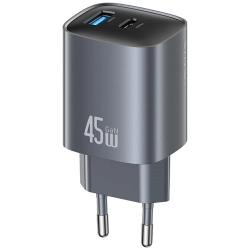 Ładowarka sieciowa USAMS CC290 T66 45W   GaN 1xUSB-A 1xUSB-C tarnish
