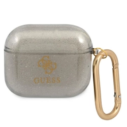 Guess GUA3UCG4GK AirPods 3 coverczarny/black Glitter Collection