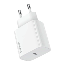 USAMS Ład. siec. 1xUSB-C T65 PD20W(only head) PD Fast Charging biały/white CC226TC01 (US-CC226)