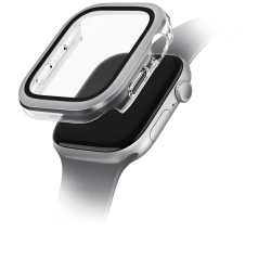 Etui UNIQ Voute do Apple Watch Series 10 46mm szkło hartowane srebrny Etui UNIQ Voute do Apple Watch Series 10 46mm szkło hartowane srebrny