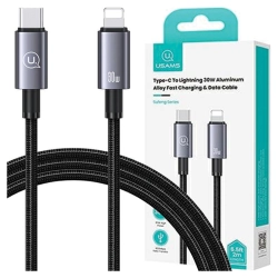 USAMS Kabel USB-C na Lightning 30W 1,2mFast Charging stalowy/tarnish SJ662USB01 (US-SJ662)