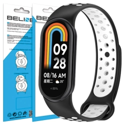 Beline pasek Mi Band 9/8 designczarno-biały /black-white