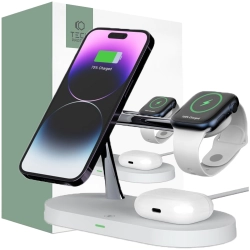 TECH-PROTECT A12 3IN1 MAGNETIC MAGSAFE WIRELESS CHARGER WHITE TECH-PROTECT A12 3IN1 MAGNETIC MAGSAFE WIRELESS CHARGER WHITE