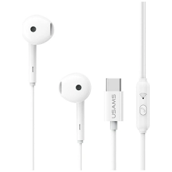 Słuchawki stereo USAMS EP-50 USB-C 1.2m  biały