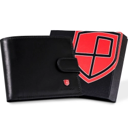 Zapinany portfel męski z systemem RFID Protect - Peterson