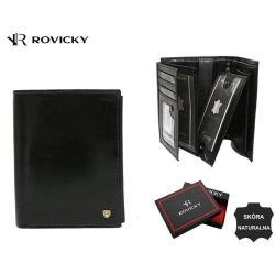 Duży, skórzany portfel męski — Rovicky