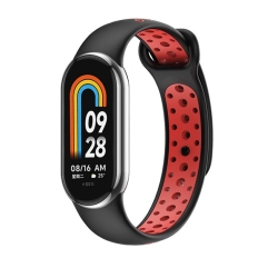 Beline pasek Mi Band 9/8 designczarno-czerwony /black-red