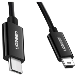 Kabel USB-C do Mini USB UGREEN US242, 1m (czarny)