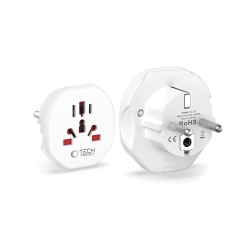 TECH-PROTECT UNIVERSAL TRAVEL ADAPTER FROM EU WHITE TECH-PROTECT UNIVERSAL TRAVEL ADAPTER FROM EU WHITE