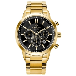 Zegarek Męski Giewont Chronograph Sapphire Złoto Czarny GW8510-B5