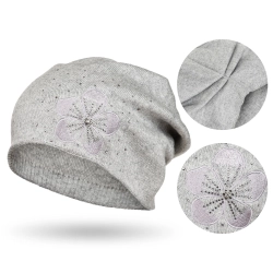 Czapka szara elegancka unisex do codziennego noszenia zapach
