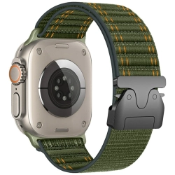 Pasek Beline Woven Nylon Diagonal Style  Parachute do Apple Watch 42/44/45/49mm zielony