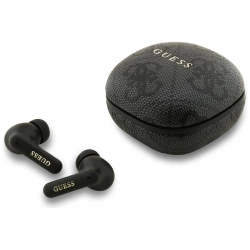 Słuchawki TWS ENC Guess 4G Classic Metal Logo czarny