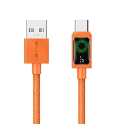 Kabel USAMS U92 18W USB-C do USB-A 1.2m  pomarańczowy