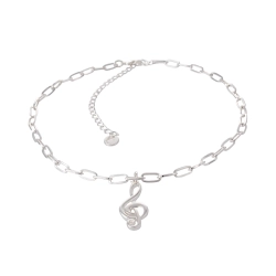 Naszyjnik klucz wiolinowy z kolekcji Basic Chain Aria Martelle długość 50 cm (C24/NUT/01/1AG)
