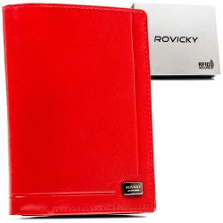 Portfel damski skórzany slim skóra naturalna etui na dokumenty Rovicky