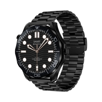 Smartwatch VELTORI VT150-1 Czarny Pasek Silikonowy + Czarna Bransoleta