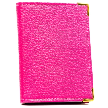 Etui na karty skórzane 302-BL-PINK