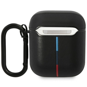 BMW BMA222PVTK AirPods 1/2 coverczarny/black Leather Curved Line