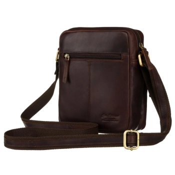 Torba skórzana na ramię elegancka brązowa na co dzień