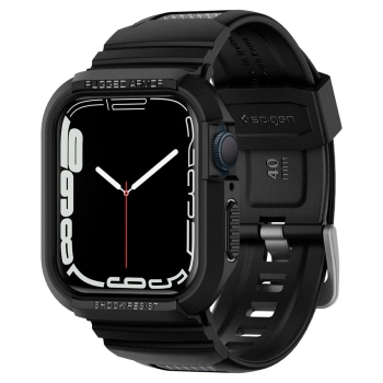 SPIGEN RUGGED ARMOR PRO APPLE WATCH 4 / 5 / 6 / 7 / 8 / 9 / SE (40 / 41 MM) BLACK