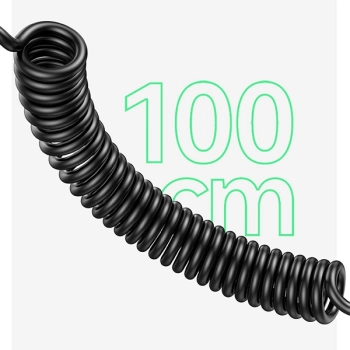 USAMS Ład. sam. 2xUSB-C 1xUSB-A C33 60Wwith spring cable Fast Charge czarny/black CC167CC01 (US-CC167)