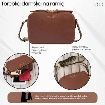 Torebka damska skórzana listonoszka na ramię Paolo Peruzzi