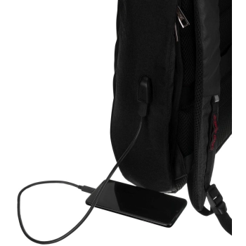 Nowoczesny plecak z przegrodą na laptopa i portem USB — David Jones