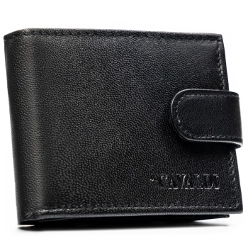 Portfel skórzany męski N0035L-GPL-BL BLACK